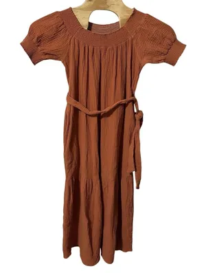 Lulus Ready for Sunshine Rust‎ Orange Off-the-Shoulder Maxi Dress Size Medium thumbnail 1