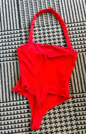 superdown Red Halter Top  thumbnail 4