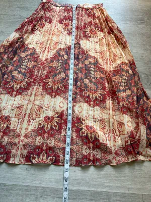 Akemi + Kin Anthropologie Laurel Canyon Pleated Midi Boho Skirt Size XS thumbnail 9