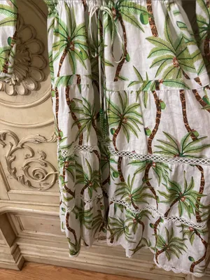 Farm Rio Bohemian Palm Tree Print Cotton Maxi Long Sleeve Dress Size Small thumbnail 11