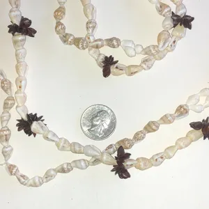 White and Brown Shells Flower Long Necklaces thumbnail 3
