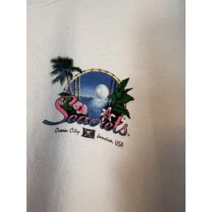 Gildan Secrets Jamaica Ocean City MD Crewneck white Sweatshirt Women's L thumbnail 2