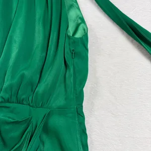 Bardot L Green Wrap Ruffle Hem Halter Mini Dress Tie Sash Cocktail Wedding Guest thumbnail 5