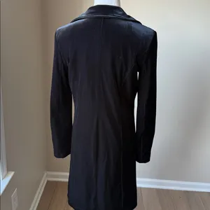 Reversible Rose embroidered / velvet Trench Coat Black thumbnail 10