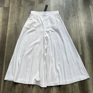 Lulu’s NWT Sail With Me White High-Waisted Wide-Leg Pants Palazzo Size Medium thumbnail 8