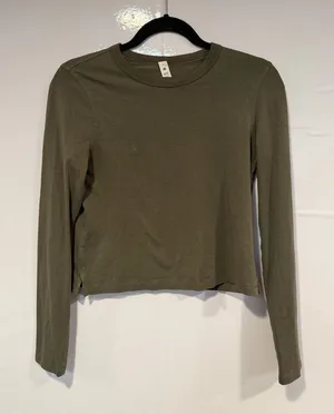 Lululemon long‎ sleeve classic cotton blend shirt thumbnail 1