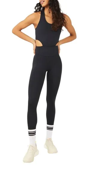 Free People Movement Back it Up Jumpsuit - Black - Medium thumbnail 1