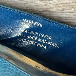 Steve Madden Leather Marlene Teal Peep Toe Heels thumbnail 9