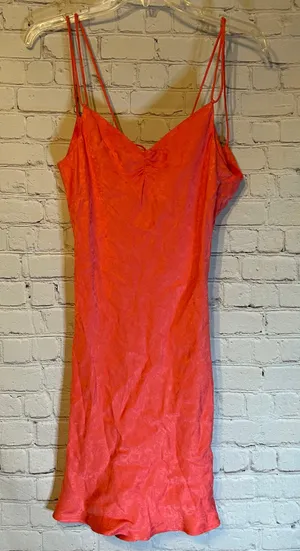 ZARA NWT Coral Colored Slip Dress, S thumbnail 1