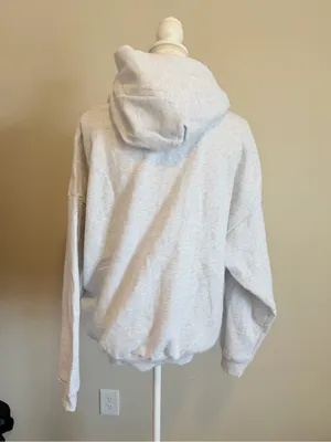 NWOT Garage Ultra Fleece oversized hoodie with pockets size s/m gray/snow white thumbnail 7
