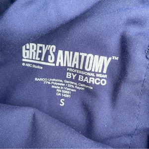 Grey’s Anatomy Navy Blue Boot Cut Flare Cotton Scrub Pants Small thumbnail 2