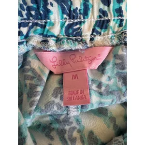 Lilly Pulitzer Piper Island Jogger Pants Sparkling Blue Hook Up Size Medium thumbnail 6