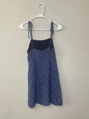 NWOT Lulu's Cambria Blue Print Mini Dress thumbnail 4