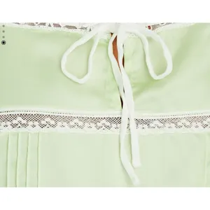 LoveShackFancy Sunny Lace Trimmed Pintucked Camisole light green thumbnail 4