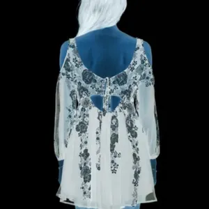 Free People large Penny Lover Mini Dress in Raven Combo L thumbnail 3