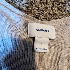Old Navy Womens V-Neck Tunic Sweater Oatmeal Heather Cotton Blend Small Longline thumbnail 2