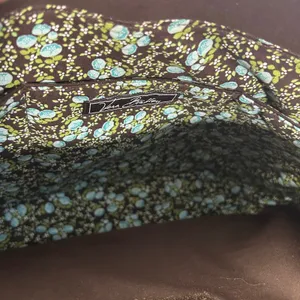 Vera Bradley Brown Quilted Briefcase Messenger Laptop Bag Floral‎ Lining thumbnail 5