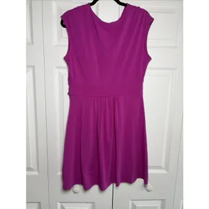 Lands End Twist Front Faux Wrap Dress Womens‎ Size L 14-16 Pink Cotton Modal thumbnail 5