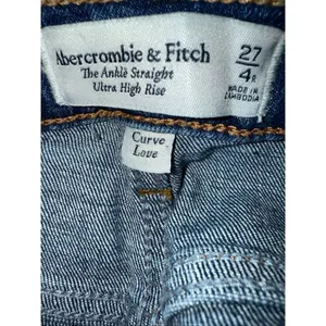 Abercrombie & fitch curve love the ankle straight ultra high rise 4/27 #714 thumbnail 6