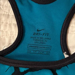 Nike Pro Women's Teal and Black Sports Bra thumbnail 3