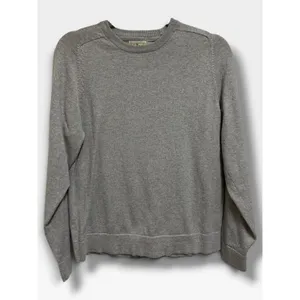 L.L.Bean Women's Cotton Cashmere Crewneck Sweater Gray Small Regular thumbnail 3