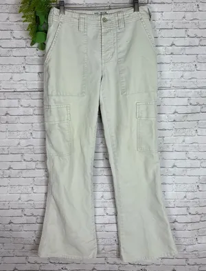 Vintage Abercrombie and Fitch Tan Cargo Utility Flare Jeans thumbnail 1