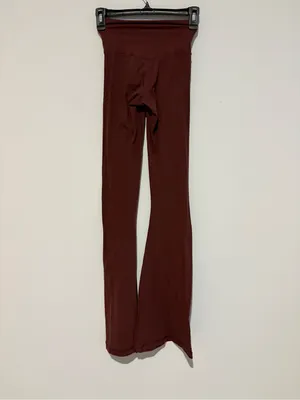OFFLINE by Aerie High Rise Ruched Flare Leggings Brown Burgundy XS thumbnail 2