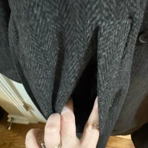 Sophisticated Dark Gray Trench Coat Black Size XL thumbnail 6