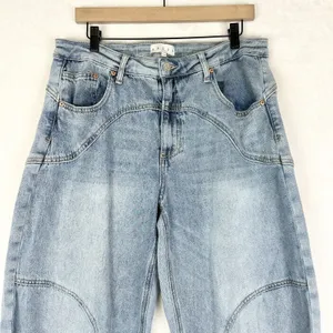 Saige Denim High Rise Barrel Jean Size 13/31 Light Wash thumbnail 5