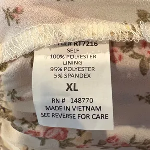 Sienna Sky Ivory Floral Lace Up‎ Tank Top Size XL thumbnail 5