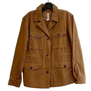 J. Crew Brigadier Utility Jacket Coat Khaki Military Cinch Waist Size Small thumbnail 1
