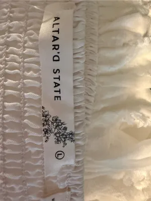 Altar'd State White Strapless Floral Embossed Mini Dress thumbnail 5