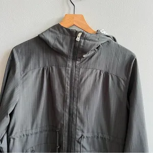 Burton Dryride Softshell Jacket Charcoal Grey Zip Rain Coat Cinched Waist Medium thumbnail 3