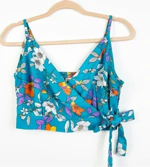 OG COLLECTIVE Floral Summer Crop‎ Top Size Medium thumbnail 1
