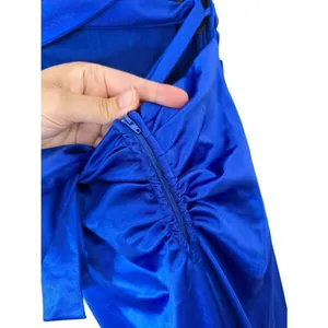 B Darlin Open Back Satin Royal Blue Size 5 Side Slit Maxi Dress NEW‎ thumbnail 8
