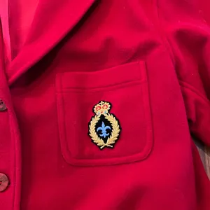 Express Womens Cashmere/Wool  Red Blazer Jacket large thumbnail 2