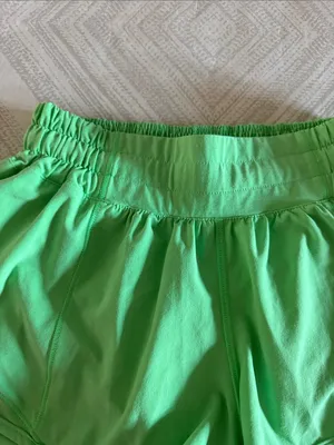 Lululemon Hotty Hot Shorts Low Rise 2.5” Lime Green Women’s Size 2 thumbnail 2