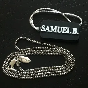 SAMUEL B Oxidized Sterling Silver Necklace Popcorn Chain 18 inches Brand New thumbnail 1