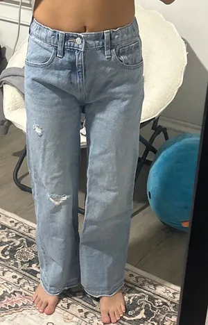 Low rise wide leg old navy jeans thumbnail 1