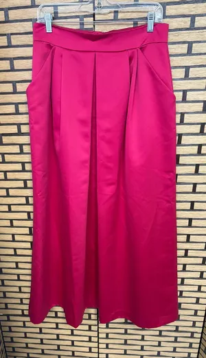 Talbots‎ Dark Pink Satin Maxi Skirt Size 10 thumbnail 1