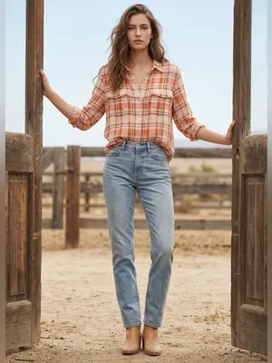 Golden TNA Plaid Gauzy Cotton Shirt Womens Small Western Country Rodeo Cowgirl thumbnail 1