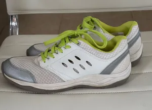 Vionic Venture Walking Shoes Womens 8 White Silver Lime Green Orthotic Sneakers thumbnail 1
