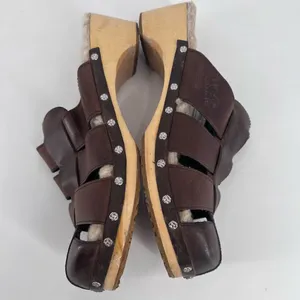 Ugg‎ Fisherman Ore Clogs Sherpa lined Gaucho shoes sandals Size 9 thumbnail 6