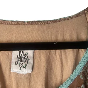 ivu jane Y2k Women's SIze Large Brown Babydoll Lace Floral Hippie‎ Retro Blouse thumbnail 5