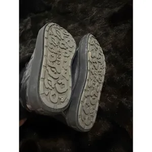 Crocs LodgePoint Boots Women's Size 7 Black Faux Fur Nylon Pull On Cinch Lace thumbnail 4