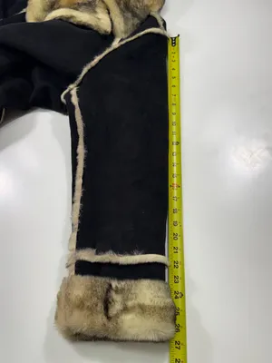 dennis basso Black Coat with Tan Faux-Shearling Trim Size XL NWOT thumbnail 5