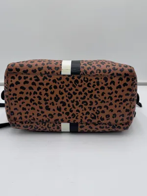 Fossil Leopard Print Satchel Crossbody Bag Wallet Card Holder Matching Set thumbnail 6