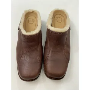UGG Leather Fur trim mules size 7 thumbnail 2