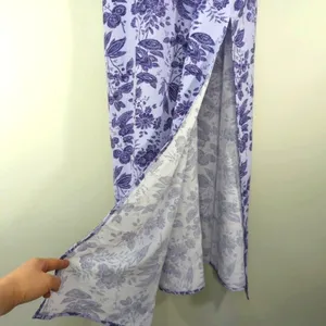 HILL HOUSE‎ The Simone Midi Dress Lilac Purple Tonal Floral MED NWT Boho Cottage thumbnail 6