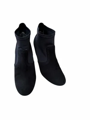 Tory Burch 'Brenda' Wedge Black Suede Bootie Size 8.5 thumbnail 3